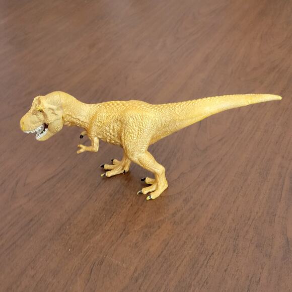 Schleich Rare Gold Dinosaur Tyrannosaurus Rex Gold Figure Figurine - Picture 1 of 12